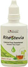 Load image into Gallery viewer, Rite Stevia Liquid Drops Sugar Substitute 0 Calorie Sweetener