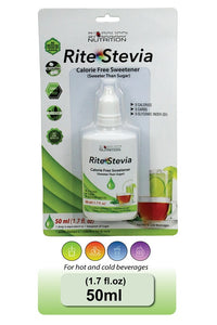 Rite Stevia Liquid Drops Sugar Substitute 0 Calorie Sweetener